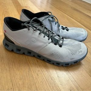 On Cloud Cloud X Running Shoes Gray/White Alloy Size Men’s 11.5